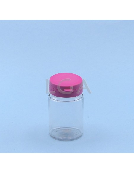 Zoppica a pillole in plastica cristallo 75ml con capsula antimanomissione