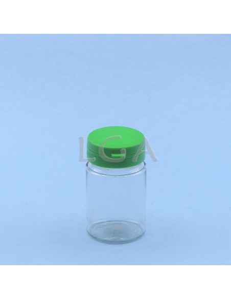 Zoppica a pillole in plastica cristallo 75ml con capsula antimanomissione