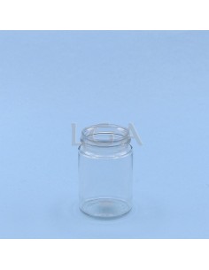 Pilulier plastique cristal 75ml, à couvercle inviolable