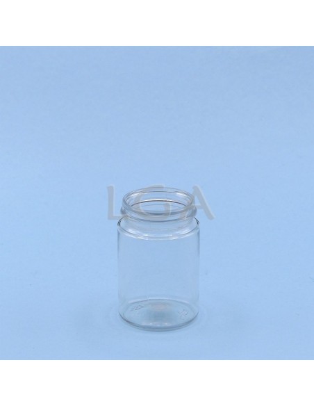 Crystal plastic capsule box 75ml with impregnable wide cap