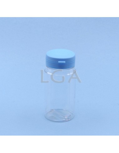 Pilulier plastique cristal 100ml- à couvercle...