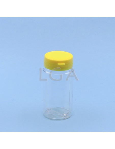 Zoppica a pillole in plastica cristallo 100ml con capsula antimanomissione