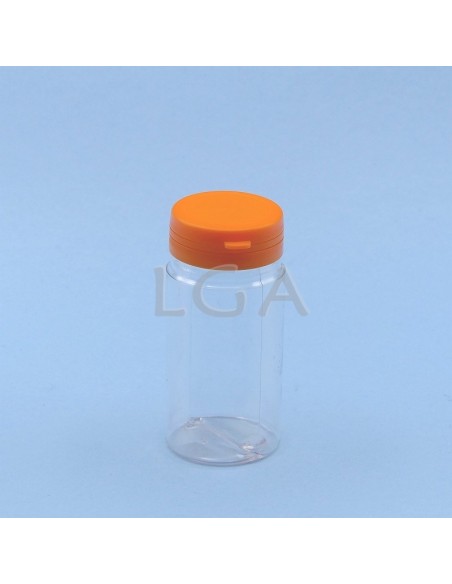 Crystal plastic capsule box 100ml with impregnable wide cap