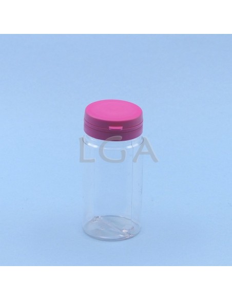 Crystal plastic capsule box 100ml with impregnable wide cap