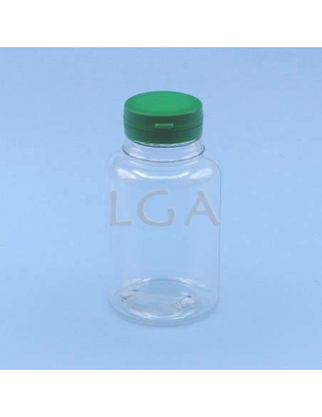 Zoppica a pillole in plastica cristallo 250ml con capsula antimanomissione