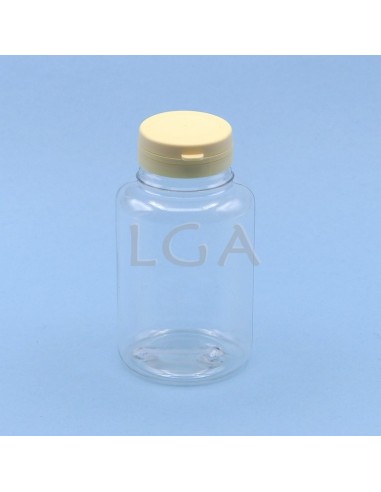 Pilulier plastique cristal 250ml, à couvercle...