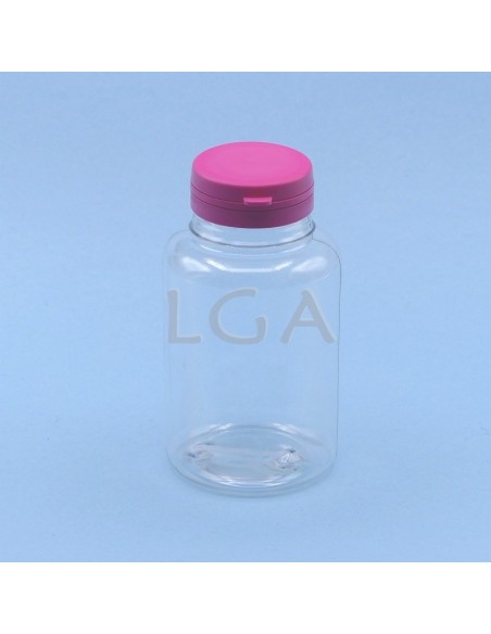 Zoppica a pillole in plastica cristallo 250ml con capsula antimanomissione