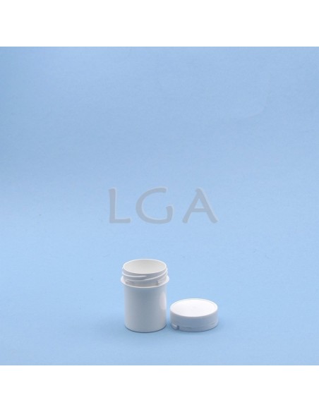 White screw jar with impregnable lid