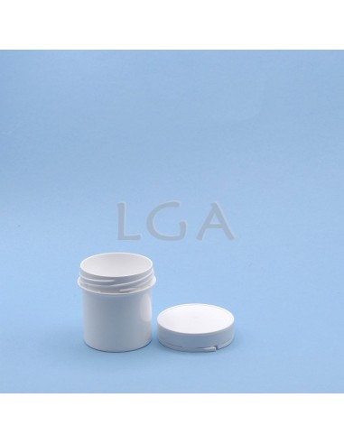 White screw jar with impregnable lid