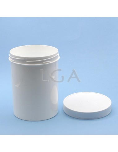 White screw jar with impregnable lid