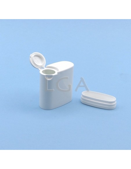Kapselbox aus weißem Plastik, 50ml, Dicke 25mm