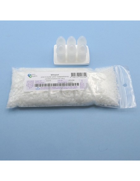 Mould for 6 Suppositories 3 g with 120 g Witepsol®