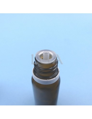 Rundes Fläschchen aus gelbem Glas- Ø18 DIN 10ml