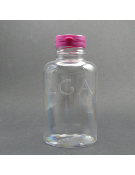 Kapselbox aus Plastik, kristallin, 500ml mit Verschluss mit Sicherheitsgewinde