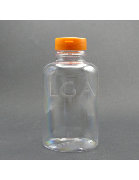 Crystal plastic capsule box 500ml with impregnable wide cap