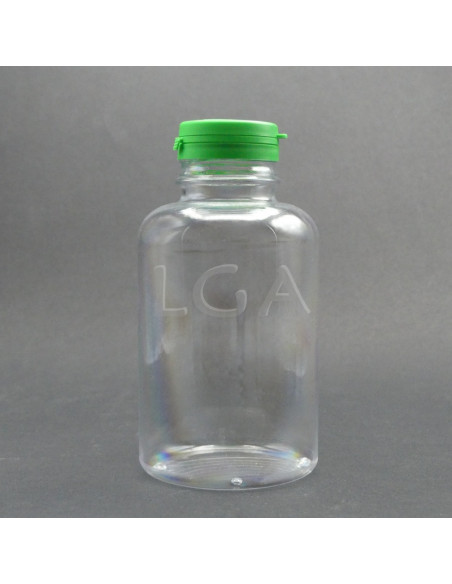 Crystal plastic capsule box 500ml with impregnable wide cap