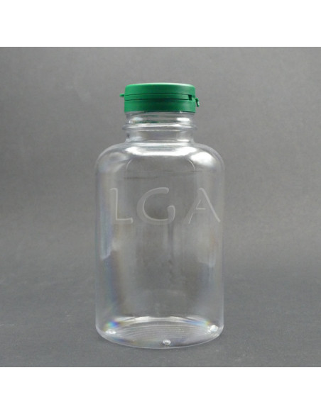 Crystal plastic capsule box 500ml with impregnable wide cap