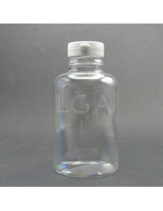 Pilulier plastique cristal 500ml, à couvercle inviolable