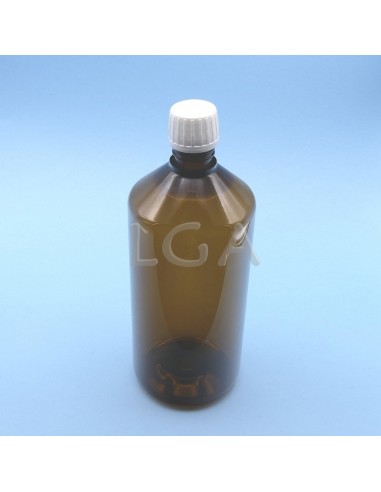 PET crystal amber round syrup bottles Ø28 1000ml