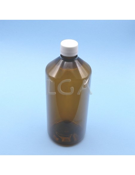 PET crystal amber round syrup bottles Ø28 1000ml