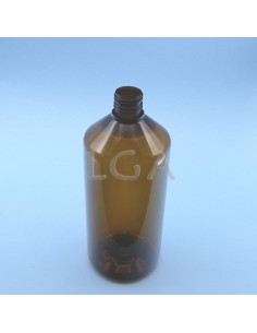 PET crystal amber round syrup bottles Ø28 1000ml