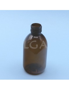 Flacons sirop PET ambré ronds Ø28 250ml