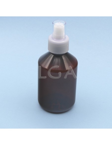 Rundes Fläschchen aus gelbem PET Plastikmaterialien- Ø28 200ml