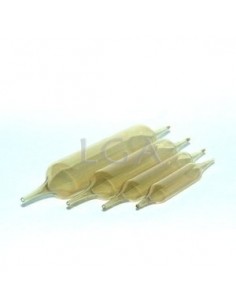 Ampoules verre jaune, autocassables, deux pointes