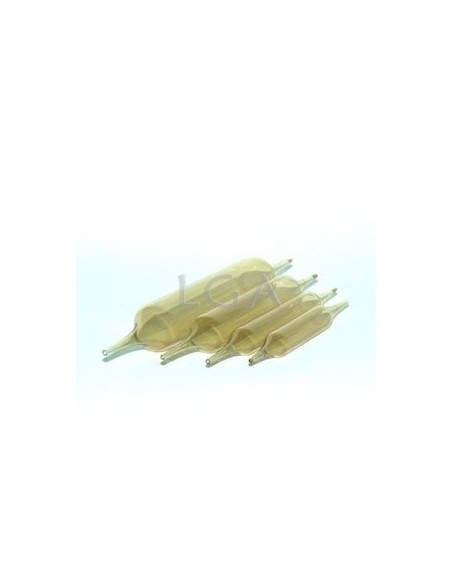 Ampoules verre jaune, autocassables, deux pointes