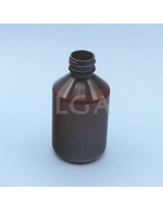 PET crystal amber round syrup bottles Ø28 200ml