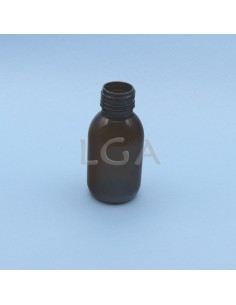 PET crystal amber round syrup bottles Ø28 100ml