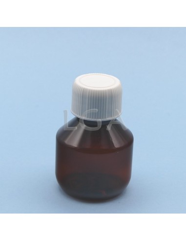 Flacons sirop PET ambré ronds Ø28 50ml