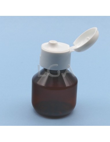 PET crystal amber round syrup bottles Ø28 50ml