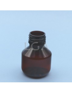 Frasco rotondo para jarabe- de plástico ámbar Ø28 50ml