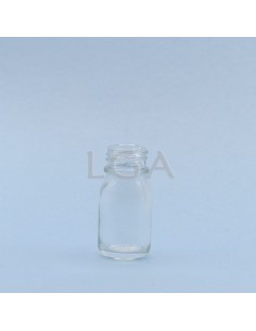 Flacon verre rond Ø18Ph blanc 10ml