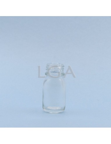 Rundes Fläschchen aus weißes Glas- Ø18...