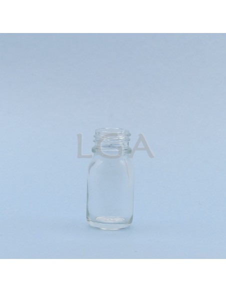 White glass round bottle Ø18 "Pharmacy" 10ml