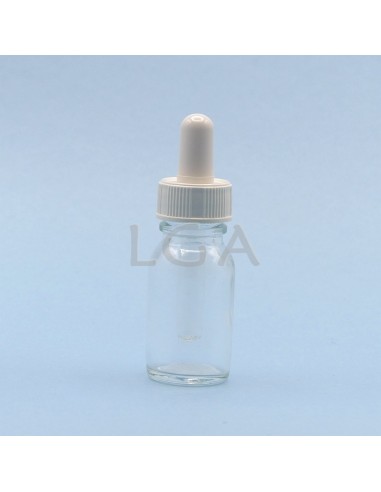 Frasco rotondo de vidrio blanco Ø18 "Farmacia"...