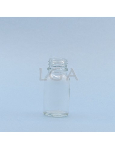 White glass round bottle Ø18 "Pharmacy" 15ml