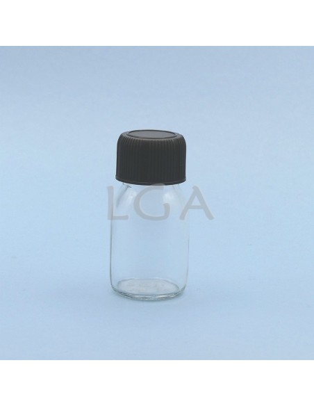 Flacone rotondo vetro bianco ØPP28 30ml