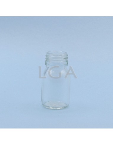 Flacon verre rond PP28 blanc 30ml