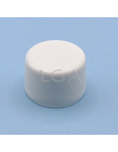 Flacon verre rond PP28 blanc 30ml