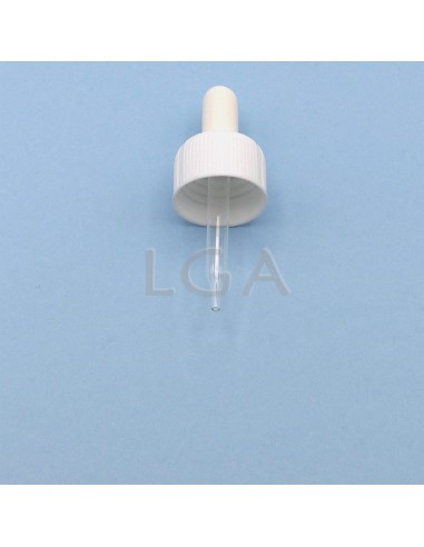 Flacon verre rond PP28 blanc 30ml
