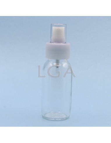 White glass round bottle ØPP28 60ml