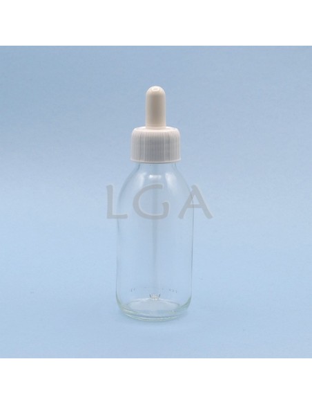 Flacone rotondo vetro bianco ØPP28 125ml