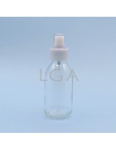 Frasco rotondo de vidrio blanco ØPP28 125ml