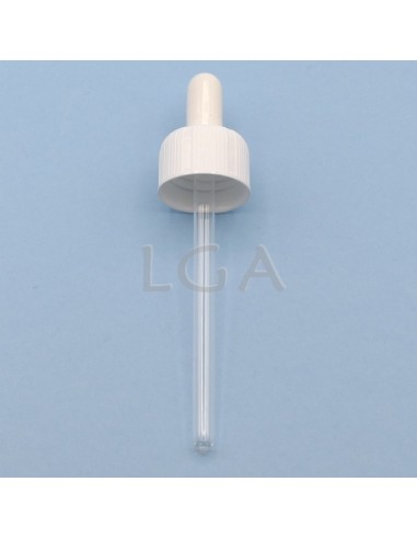 White glass round bottle ØPP28 125ml