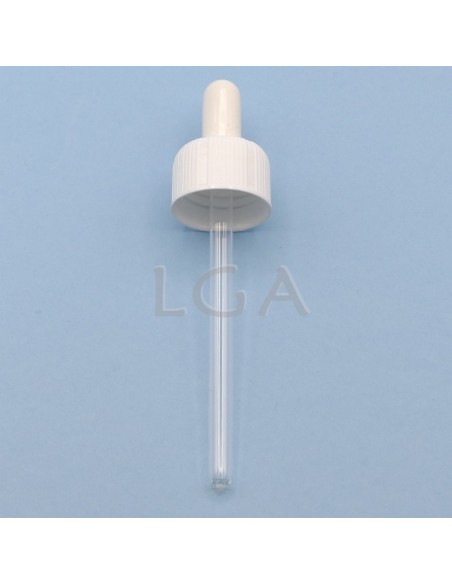 White glass round bottle ØPP28 125ml