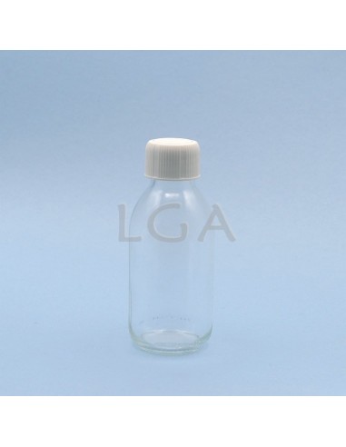 White glass round bottle ØPP28 150ml