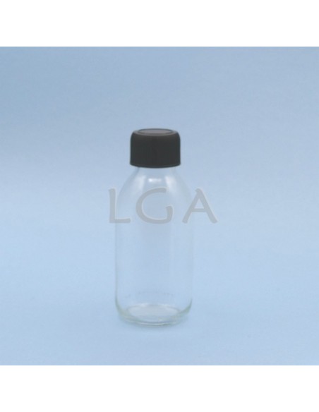 Flacon verre rond PP28 blanc 150ml